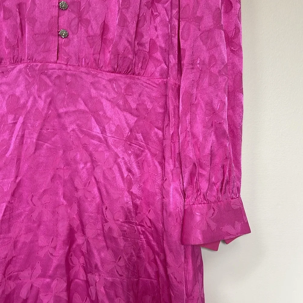 kate spade Fuchsia Floral-Texture Mini Dress